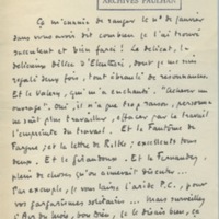 Lettre de Roger Martin du Gard à Jean Paulhan, 1934-01-14
