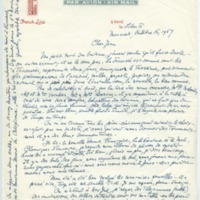 Lettre de Barbara Church à Jean Paulhan (16 octobre 1957)