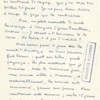 Lettre de Marcel Arland à Jean Paulhan, 1954