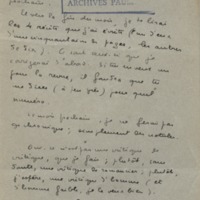 Lettre de Marcel Arland à Jean Paulhan, 1933