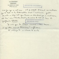 Lettre de Marcel Arland à Jean Paulhan, 1930