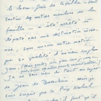 Lettre d'André Rolland de Renéville à Jean Paulhan, 1951-08-31