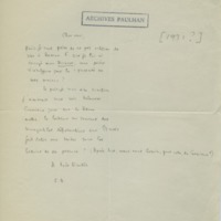 Lettre de Julien Benda à Jean Paulhan, 1931