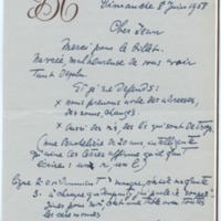 Lettre de Barbara Church à Jean Paulhan (8 juin 1958)