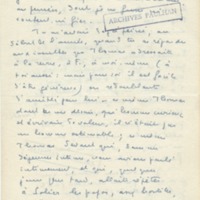 Lettre de Marcel Arland à Jean Paulhan, 1954