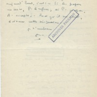 Lettre de Marcel Arland à Jean Paulhan, 1957