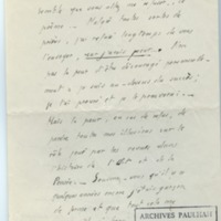 Lettre d'Armand Robin à Jean Paulhan (4 novembre 1936)