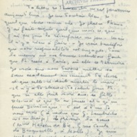Lettre de Marcel Arland à Jean Paulhan, 1957