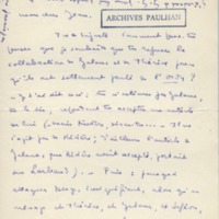 Lettre de Marcel Arland à Jean Paulhan, 1929