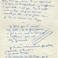 Lettre de Marcel Arland à Jean Paulhan, 1955