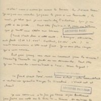 Lettre de Marcel Arland à Jean Paulhan, 1932