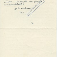Lettre de Marcel Arland à Jean Paulhan, 1958