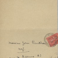 Lettre de Marcel Arland à Jean Paulhan, 1930-07-19
