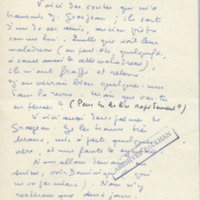 Lettre de Marcel Arland à Jean Paulhan, 1958