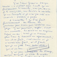 Lettre de Marcel Arland à Jean Paulhan, 1958