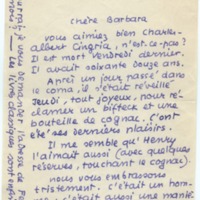 Lettre de Jean Paulhan à Barbara Church (12 août1954)