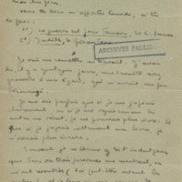 Lettre de Marcel Arland à Jean Paulhan, 1932