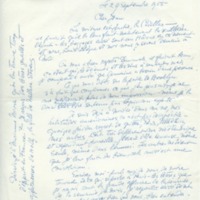 Lettre de Barbara Church à Jean Paulhan (29 septembre 1955)