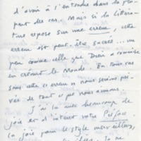 Lettre d'André Rolland de Renéville à Jean Paulhan, 1951-09-19