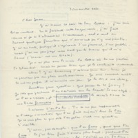 Lettre de Marcel Arland à Jean Paulhan, 1951