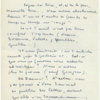 Lettre de Marcel Arland à Jean Paulhan, 1956