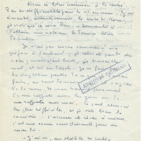 Lettre de Marcel Arland à Jean Paulhan, 1957