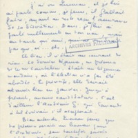 Lettre de Marcel Arland à Jean Paulhan, 1958