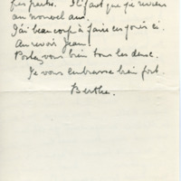 Lettre de Bertha Rhodes à Jean Paulhan, 1936-12-01