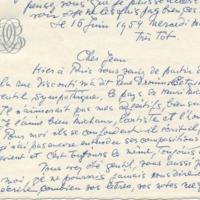 Lettre de Barbara Church à Jean Paulhan (16 juin 1954)
