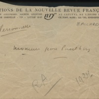Lettre de Roger Allard à Jean Paulhan, 1927-05-20