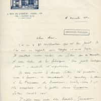 Lettre d'Adrienne Monnier à Jean Paulhan, 1930-11-06