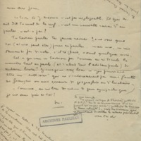 Lettre de Marcel Arland à Jean Paulhan, 1929