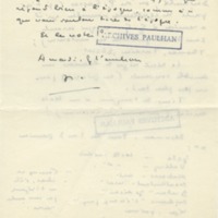 Lettre de Marcel Arland à Jean Paulhan, 1952-07-06