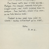 Lettre de Roger Martin du Gard à Jean Paulhan, 1950-02-12