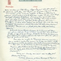 Lettre de Barbara Church à Jean Paulhan (16 octobre 1957)