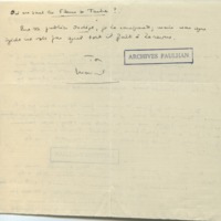 Lettre de Marcel Arland à Jean Paulhan, 1930