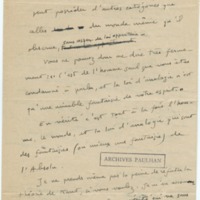 Lettre d'André Rolland de Renéville à Jean Paulhan, 1932-09-21