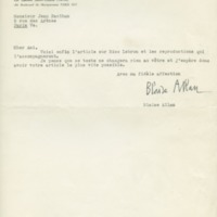 Lettre de Blaise Allan à Jean Paulhan, 1956-02-25