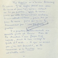 Lettre de Marcel Arland à Jean Paulhan, 1958