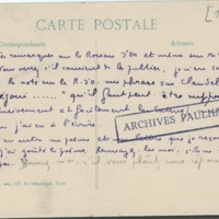 Lettre de Marcel Arland à Jean Paulhan, 1926