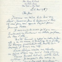Lettre de Barbara Church à Jean Paulhan (16 mai 1957)