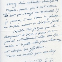 Lettre d'André Rolland de Renéville à Jean Paulhan, 1950-10-24
