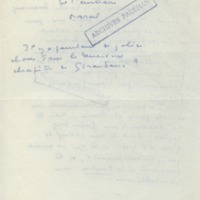 Lettre de Marcel Arland à Jean Paulhan, 1958