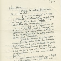 Lettre de Blaise Allan à Jean Paulhan, 1956-07-13