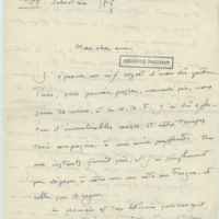 Lettre d'André Rolland de Renéville à Jean Paulhan, 1932-07-17