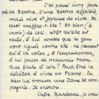 Lettre de Jean Paulhan à Barbara Church (août 1958)
