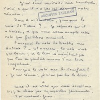 Lettre de Marcel Arland à Jean Paulhan, 1953