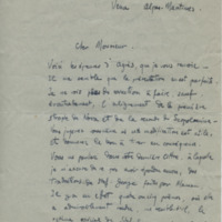 Lettre de Claude Bourdet à Jean Paulhan, 1935