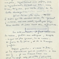Lettre de Marcel Arland à Jean Paulhan, 1957