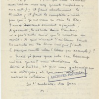 Lettre de Marcel Arland à Jean Paulhan, 1953